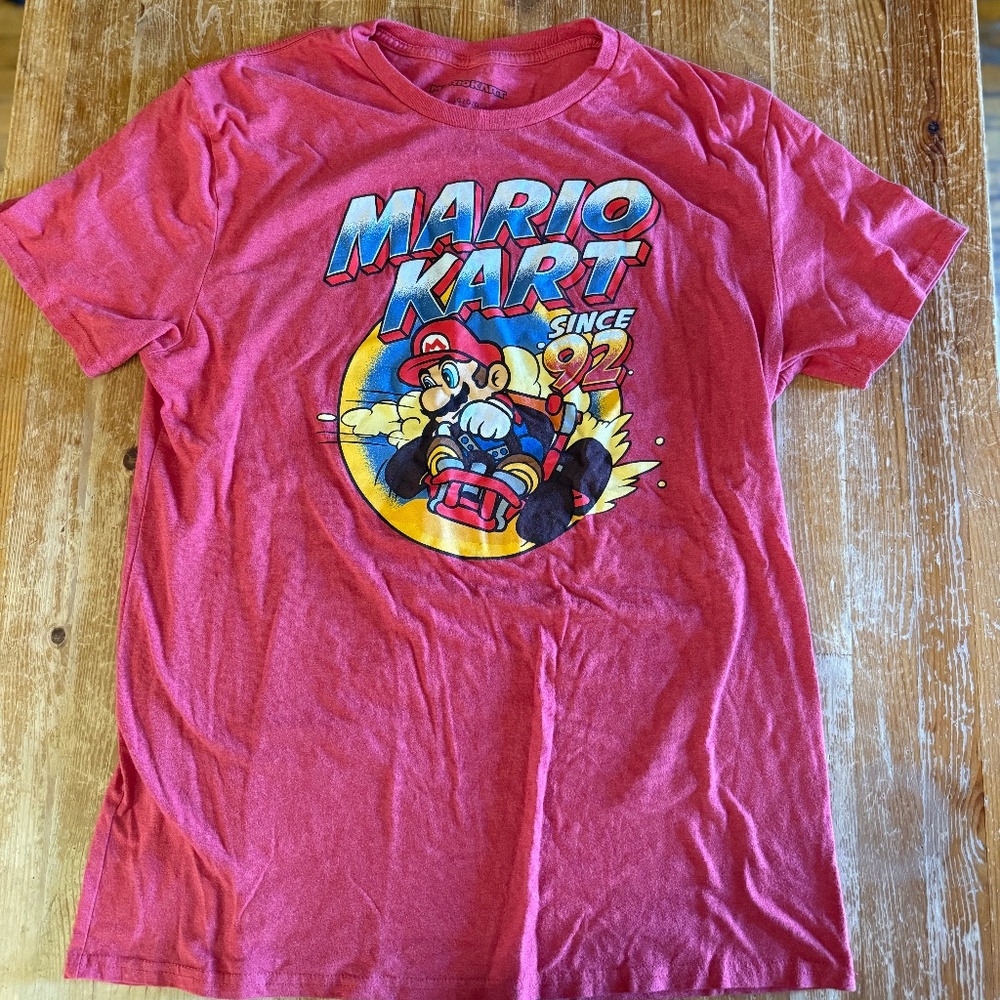 Men’s Mario Kart Graphic T-Shirt – Red – Size Large